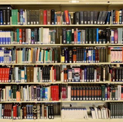 A picture of a library, representing research before you choose a doctor.