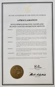 Governor Kemp Issues 2023 MPN Cancer awareness month proclamation