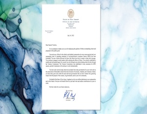 Letter of commendation from Governor Philip D. Murphy to Samuel Verniero, Jr.