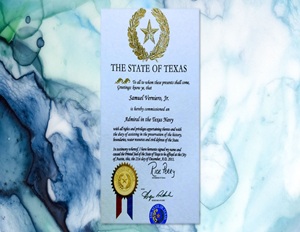 Texas Navy Admiral from Governor Rick Perry to Samuel Verniero, Jr.