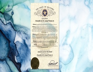 Oklahoma Lt. Gov. Pinnell Citation for Samuel Verniero, Jr.